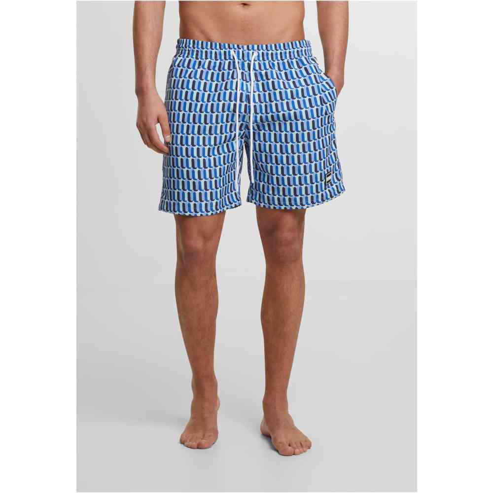 Urban Classics - Pattern Badehose - Blau